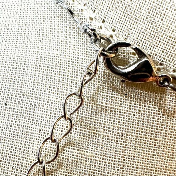 Black and silver tone beaded Y necklace - Picture 8 of 8